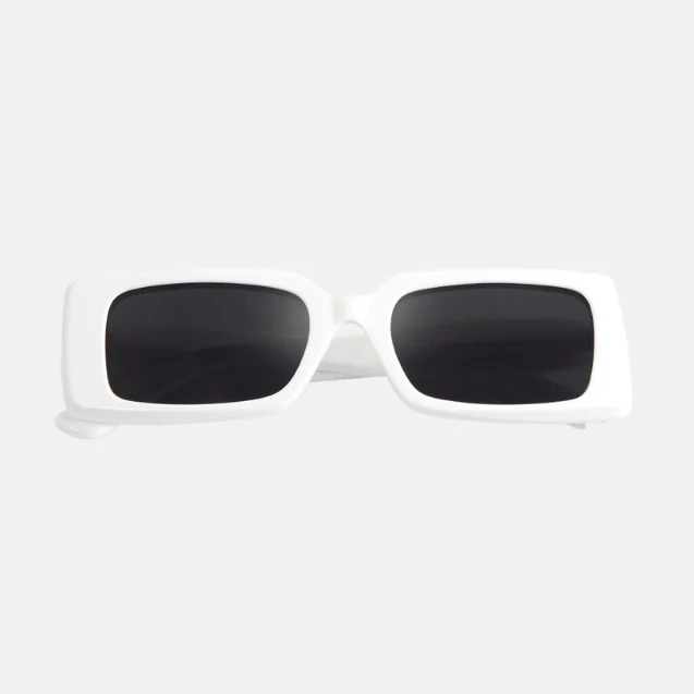 Chunky White Frame Sunglasses